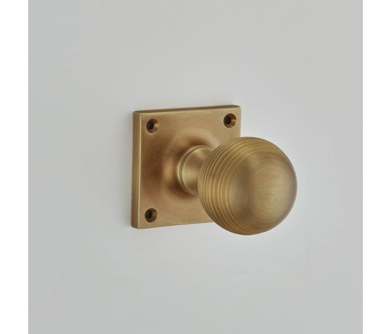 Croft Reeded Ball Square Rose Mortice Door Knob