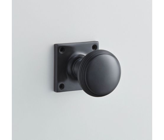 Croft Reeded Cushion Square Rose Mortice Door Knob