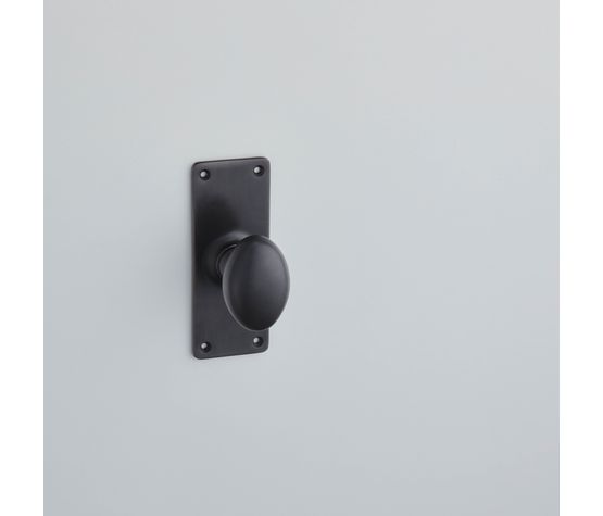 Croft Oval Knobset on School Board Back Plate