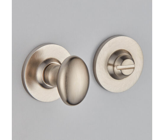 Croft Oval Knob Turn And Release On Plain Covered Rose