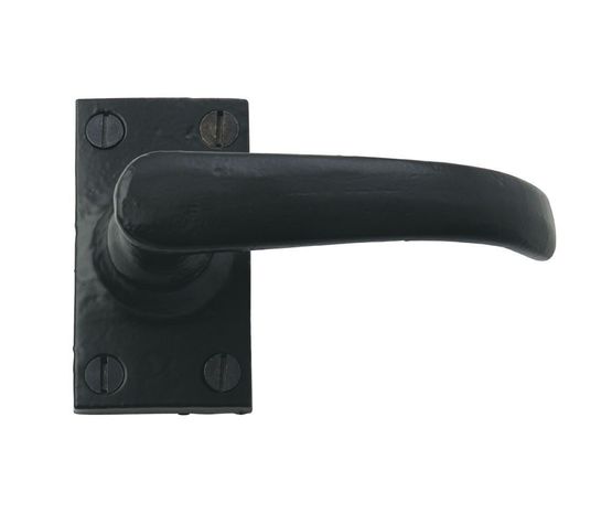 Cardea Black Short Plate Lever Latch Door Handle