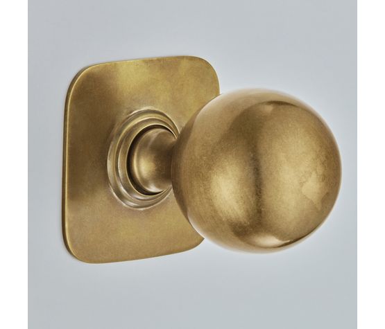 Croft Ball Centre Door Knob on Square Rose