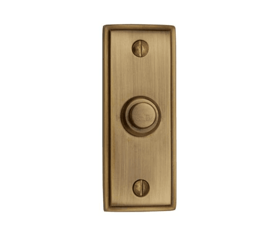 Marcus Brass Door Bell Push - 83mm x 33mm