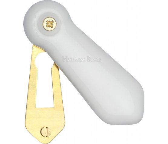 Marcus Plain White Porcelain Covered Escutcheon