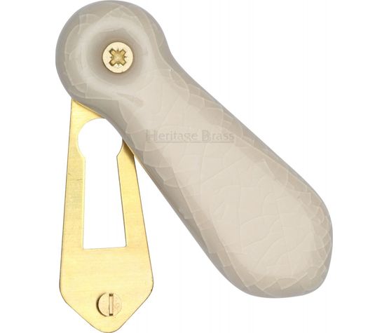 Marcus Cream Crackle Porcelain Covered Escutcheon