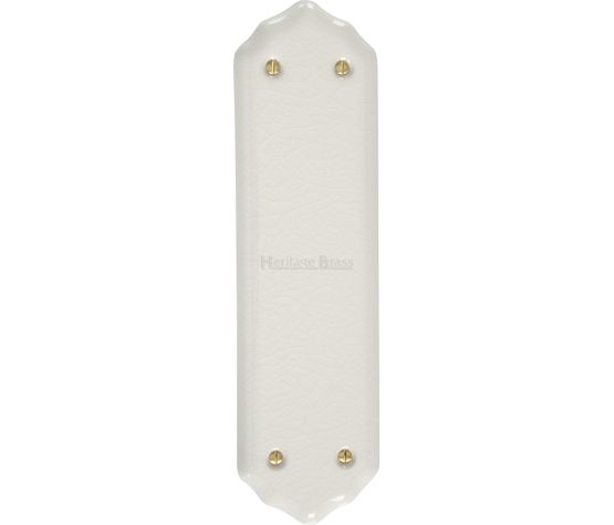 Marcus White Crackle Porcelain Shaped Fingerplate