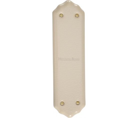Marcus Cream Crackle Porcelain Shaped Fingerplate