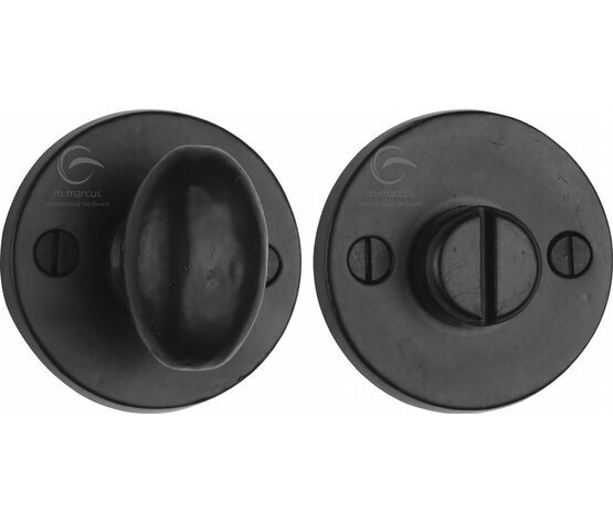 Marcus Black Iron Rustic Round Thumbturn and Emergency Release