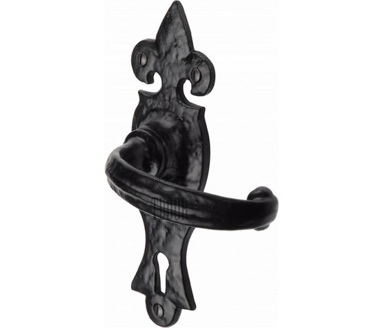 Marcus Wroxeter Tudor Black Iron Lever Handle