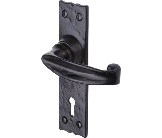 Marcus Wellington Tudor Black Iron Lever Handle
