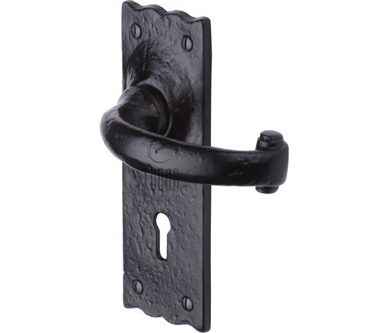 Marcus Colonial Tudor Black Iron Lever Handle