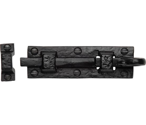 Marcus Rat Tail Tudor Black Iron Straight Door Bolt