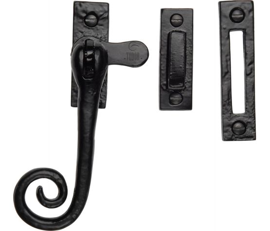 Marcus Monkey Tail Tudor Black Iron Casement Window Fastener