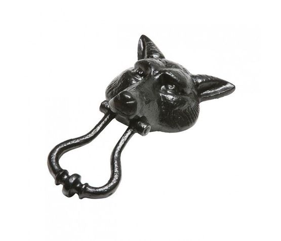 Kirkpatrick Antique Black Fox Head Door Knocker