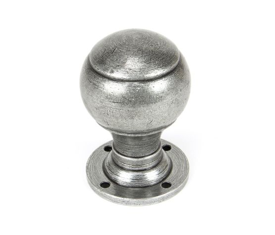 From The Anvil Pewter Regency Mortice / Rim Knob Set