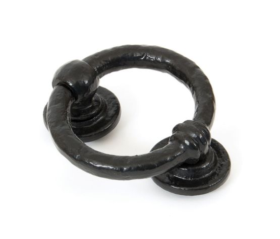 From The Anvil Black Ring Door Knocker
