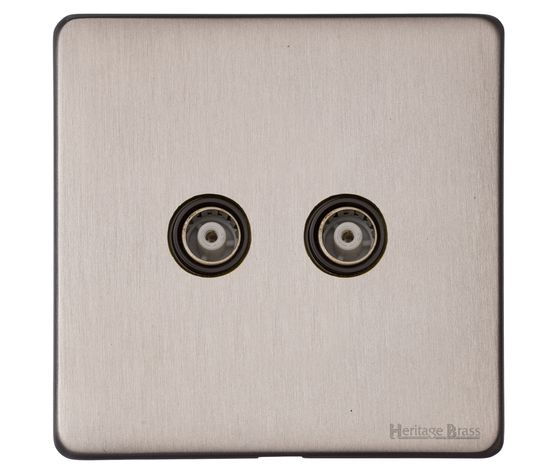 Marcus Vintage 2 Gang TV Coaxial Socket