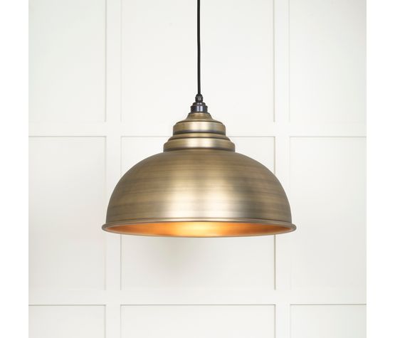 From the Anvil Harborne Smooth Aged Brass Pendant