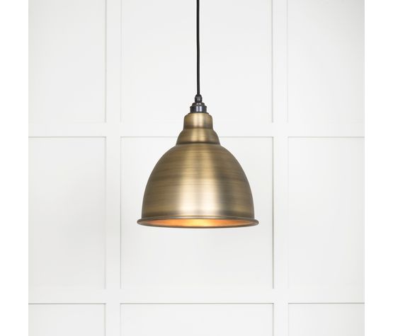 From the Anvil Brindley Smooth Aged Brass Pendant