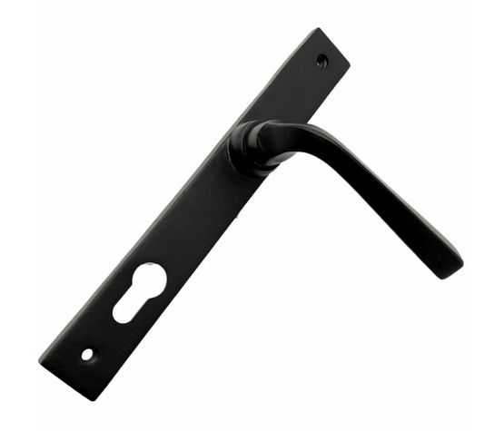 Cardea Tapered Pattern Black Multipoint Levers (Narrow Plate)