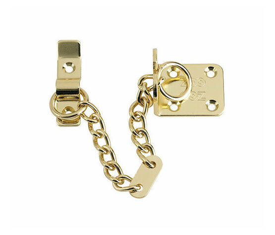 Securit Steel Door Chain Brass Plated 